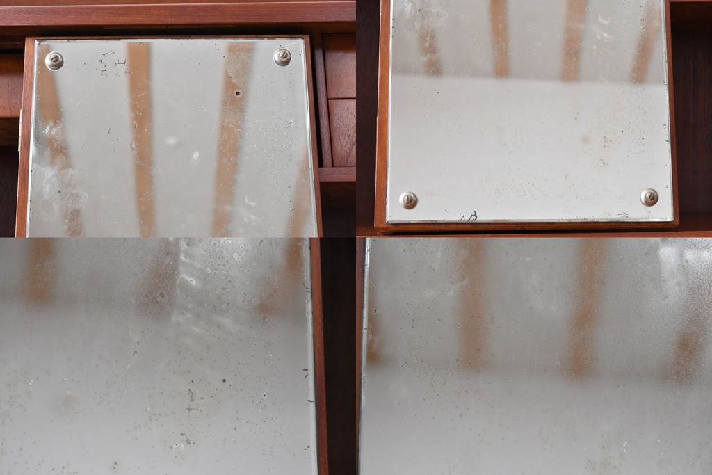 デンマークビンテージ　オークレッグ　ローズウッド?　チーク材　クラシカルな雰囲気を盛り立てるライティングビューロー　(R-082141)