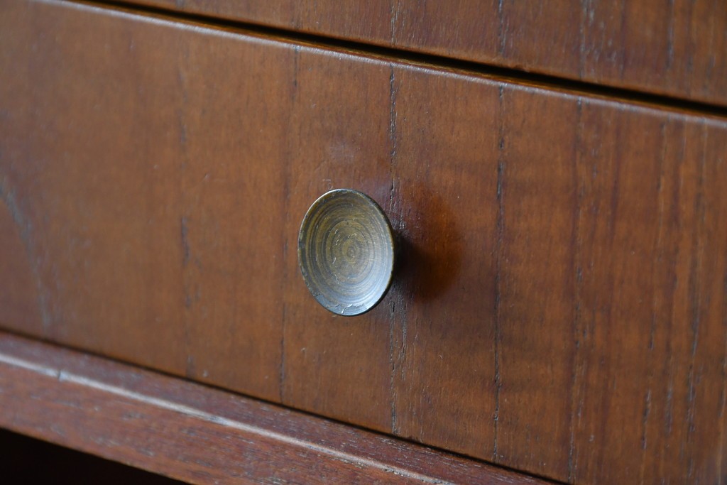 デンマークビンテージ　オークレッグ　ローズウッド?　チーク材　クラシカルな雰囲気を盛り立てるライティングビューロー　(R-082141)