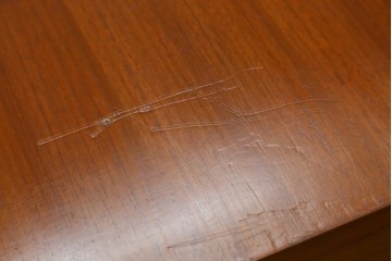 和製ヴィンテージ　天童木工(Tendo)　名作!!　洗練されたデザインがお洒落!!北欧スタイルにおすすめのチーク材製デスク　(R-082142)