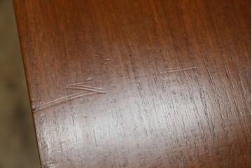 和製ヴィンテージ　天童木工(Tendo)　名作!!　洗練されたデザインがお洒落!!北欧スタイルにおすすめのチーク材製デスク　(R-082142)