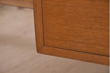 和製ビンテージ　天童木工(Tendo)　名作!!　洗練されたデザインがお洒落!!北欧スタイルにおすすめのチーク材製デスク(机、片袖机、ワークデスク、在宅用、在宅ワーク用、ヴィンテージ)(R-082142)