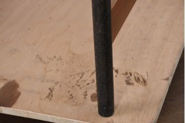 和製ビンテージ　天童木工(Tendo)　名作!!　洗練されたデザインがお洒落!!北欧スタイルにおすすめのチーク材製デスク(机、片袖机、ワークデスク、在宅用、在宅ワーク用、ヴィンテージ)(R-082142)