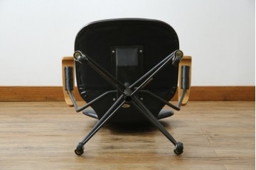 和製ビンテージ　美品　剣持勇デザイン　天童木工　カブトチェア　ヴィンテージスタイルのお部屋作りに活躍する男前なデスクチェア　(R-082143)