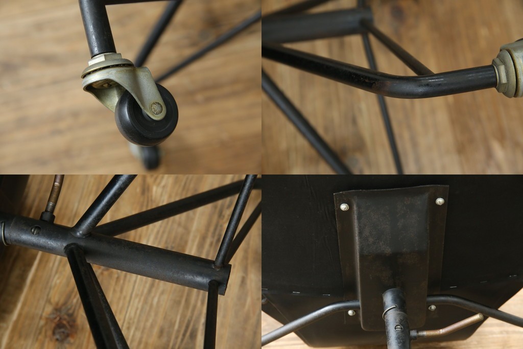 和製ビンテージ　美品　剣持勇デザイン　天童木工　カブトチェア　ヴィンテージスタイルのお部屋作りに活躍する男前なデスクチェア　(R-082143)