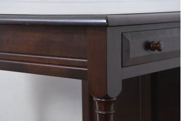 中古　松本民芸家具　T型片袖机　美しい木目とクラシカルな佇まいが魅力的なデスク(机、ワークデスク、在宅用、在宅ワーク用)(定価約42万円)(R-082144)