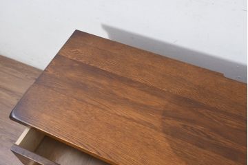 中古　インテリアえぞ(EZO)　クレア(CREA)　深みのある色合いと堂々とした佇まいが魅力的なローボード(TV台、TVボード、リビングボード、収納棚、戸棚)(定価約16万円)(R-082146)