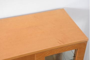 中古　美品!!　IDC大塚家具取り扱い　SPLENDOR(スプレンダー)　バーズアイメープル　洗練されたデザインが美しいリビングテレビボード(TVボード、テレビ台、キャビネット、飾り棚、収納棚、戸棚)(定価約120万円)(R-082147)