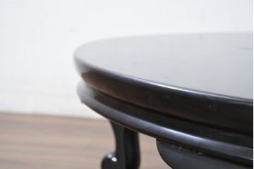 中古　特徴的な脚のデザインが目を引く丸座卓(丸テーブル、ちゃぶ台、ローテーブル、ラウンドテーブル)(定価約120万円)(R-082151)