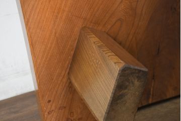 和製ビンテージ　総欅(ケヤキ)材　杢目の美しさが際立つ一枚板が魅力の座卓(ローテーブル、センターテーブル、リビングテーブル、ヴィンテージ)(R-082152)