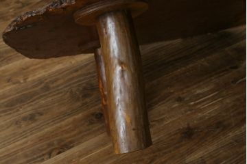 和製ビンテージ　花梨(カリン材)　貴重な鳥眼杢が魅力的な座卓(ローテーブル、センターテーブル、リビングテーブル、ヴィンテージ、バーズアイ)(R-082153)