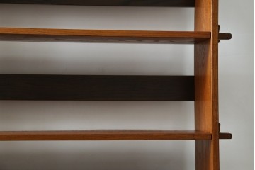 和製アンティーク　上手物!!　総栗材　シンプルで作りの良い楔(くさび)式本棚　(R-082154)