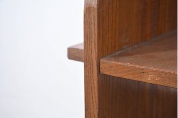 和製アンティーク　上手物!!　総栗材　シンプルで作りの良い楔(くさび)式本棚(ブックシェルフ、オープンラック、収納棚、飾り棚、書棚)(R-082154)