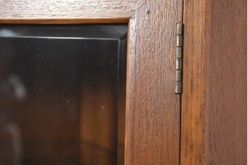 和製ビンテージ　チーク材　お部屋の角を有効利用できるシンプルなコーナーキャビネット(コーナーラック、飾り棚、収納棚、戸棚、カップボード、ヴィンテージ)(R-082155)