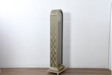 中古　美品　ARTEM(アルテム)社製　Diamantini Domeniconi(ディアマンティーニ　ドメニコーニ)　バーズアイメープル　端正な作りの真鍮(しんちゅう)象嵌入りホールクロック(時計台、振り子時計、ディスプレイ)(定価約50万円)(R-082157)