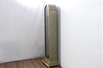 中古　美品　ARTEM(アルテム)社製　Diamantini Domeniconi(ディアマンティーニ　ドメニコーニ)　バーズアイメープル　端正な作りの真鍮(しんちゅう)象嵌入りホールクロック(時計台、振り子時計、ディスプレイ)(定価約50万円)(R-082157)