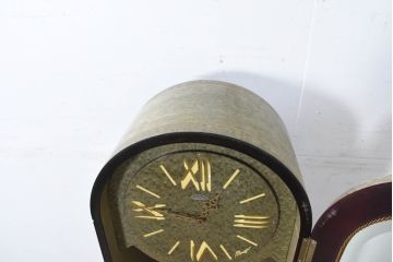 中古　美品　ARTEM(アルテム)社製　Diamantini Domeniconi(ディアマンティーニ　ドメニコーニ)　バーズアイメープル　端正な作りの真鍮(しんちゅう)象嵌入りホールクロック(時計台、振り子時計、ディスプレイ)(定価約50万円)(R-082157)