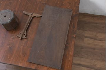 和製アンティーク　高級指物工芸品　使い勝手の良い凝った作り込みの組み立て式見台(譜面立、書見台、ミュージックスタンド、ブックレスト、メニュー立て、レシピ台)(R-082160)
