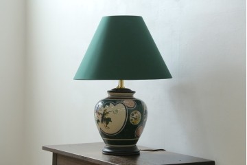 中古　高級品!!　高島屋デパート購入　九谷焼　鮮やかな色使いの花鳥図が美しいテーブルスタンド　定価約8万円　(R-082162)