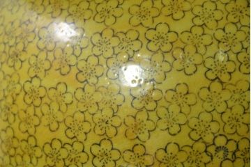 中古　高級品!!　高島屋デパート購入　九谷焼　鮮やかな色使いの花文様が美しいテーブルスタンド(テーブルランプ、テーブルライト、デスクスタンド、スタンドライト、卓上照明、間接照明)(定価約8万円)(R-082163)