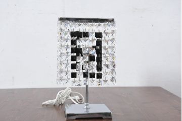 中古　美品　イタリア　FENDI CASA(フェンディ カーサ)　クリスタル　空間のアクセントになるラグジュアリーなテーブルスタンド(テーブルランプ、卓上照明、テーブルライト、デスクスタンド、スタンドライト、間接照明)(定価約40万円)(R-082164)