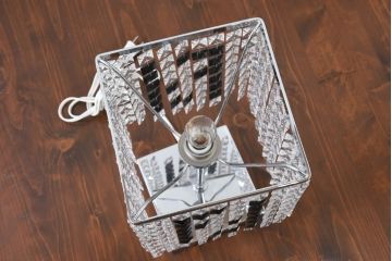 中古　美品　イタリア　FENDI CASA(フェンディ カーサ)　クリスタル　空間のアクセントになるラグジュアリーなテーブルスタンド(テーブルランプ、卓上照明、テーブルライト、デスクスタンド、スタンドライト、間接照明)(定価約40万円)(R-082164)