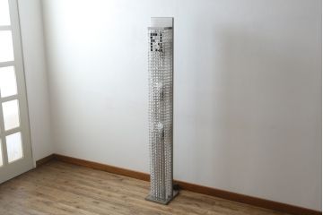中古　イタリア　FENDI CASA(フェンディ カーサ)　クリスタル　空間のアクセントになるラグジュアリーなフロアスタンド(スタンドライト、スタンド照明、フロアランプ、間接照明)(定価約180万円)(R-082165)