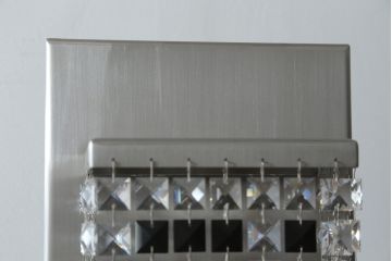 中古　イタリア　FENDI CASA(フェンディ カーサ)　クリスタル　空間のアクセントになるラグジュアリーなフロアスタンド(スタンドライト、スタンド照明、フロアランプ、間接照明)(定価約180万円)(R-082165)