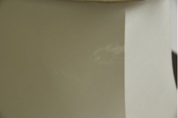 イタリアビンテージ　高級品　2灯　真鍮(しんちゅう)フレーム　凝った作りの上品なフロアスタンド(スタンドライト、スタンド照明、シェードライト、布シェード、ヴィンテージ)(R-082166)