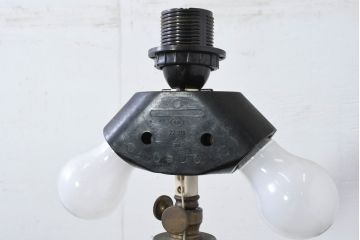 海外アンティーク　高級品!!　2灯　上質な作り込みのカービングが魅力的なフロアスタンド(スタンドライト、スタンド照明)(R-082167)