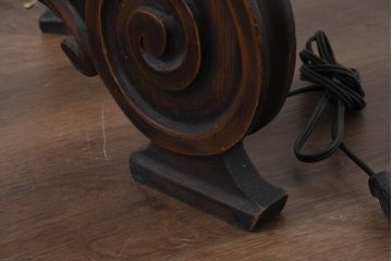 海外アンティーク　高級品!!　2灯　上質な作り込みのカービングが魅力的なフロアスタンド(スタンドライト、スタンド照明)(R-082167)