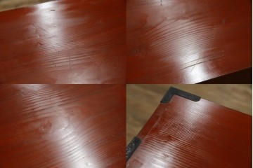 和製アンティーク　上手物!!　前面漆溜め塗り　内部桐(キリ)材　作りの良い金具の関西衣装箪笥　(R-082170)