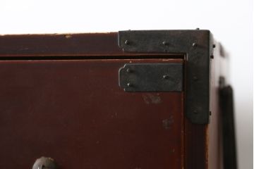 和製アンティーク　明治大正期　漆溜め塗り　時代を経て深みを増した味わいが魅力的な関西衣装箪笥(和たんす、衣装タンス、収納箪笥、整理箪笥、引き出し、時代箪笥)(R-082172)