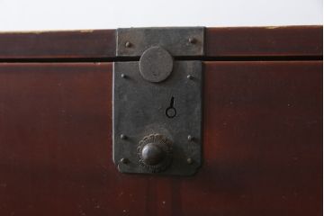 和製アンティーク　明治大正期　漆溜め塗り　時代を経て深みを増した味わいが魅力的な関西衣装箪笥(和たんす、衣装タンス、収納箪笥、整理箪笥、引き出し、時代箪笥)(R-082172)