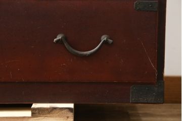 和製アンティーク　明治大正期　漆溜め塗り　時代を経て深みを増した味わいが魅力的な関西衣装箪笥(和たんす、衣装タンス、収納箪笥、整理箪笥、引き出し、時代箪笥)(R-082172)