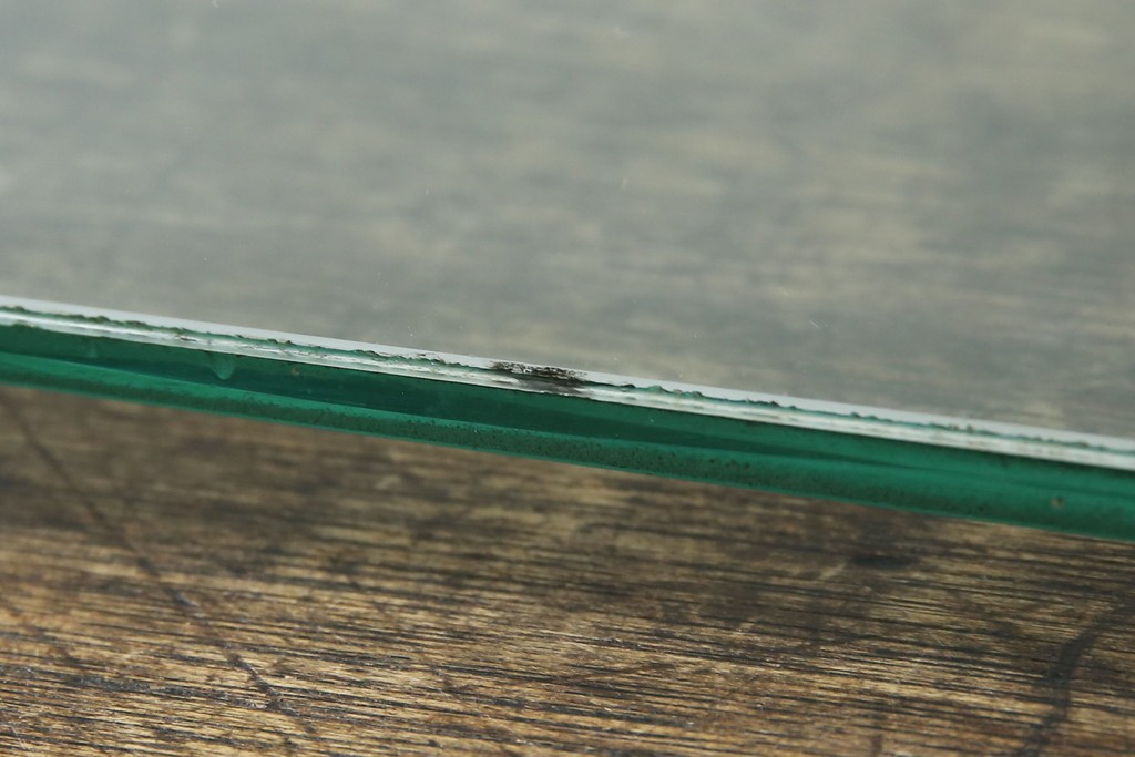 和製アンティーク　シンプルなデザインが取り入れやすい古い商店の卓上ガラスケース　(R-082175)