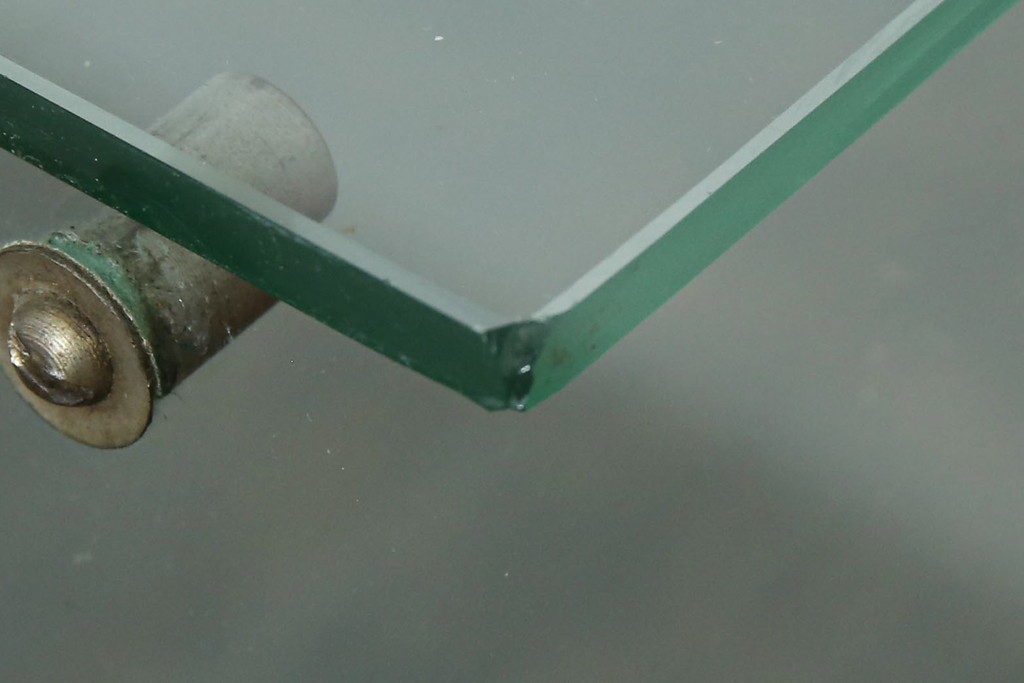 和製アンティーク　シンプルなデザインが取り入れやすい古い商店の卓上ガラスケース　(R-082175)