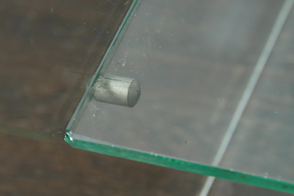 和製アンティーク　シンプルなデザインが取り入れやすい古い商店の卓上ガラスケース　(R-082175)