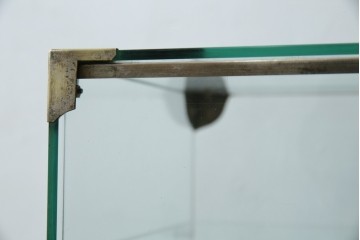 和製アンティーク　シンプルなデザインが取り入れやすい古い商店の卓上ガラスケース　(R-082175)