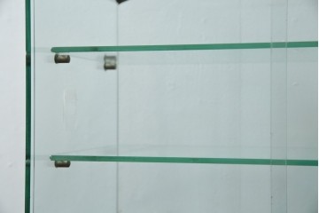 和製アンティーク　シンプルなデザインが取り入れやすい古い商店の卓上ガラスケース　(R-082175)