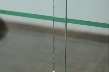 和製アンティーク　シンプルなデザインが取り入れやすい古い商店の卓上ガラスケース　(R-082175)