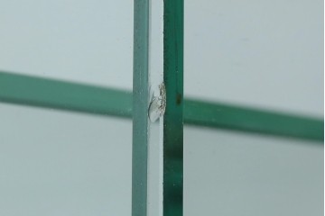 和製アンティーク　シンプルなデザインが取り入れやすい古い商店の卓上ガラスケース　(R-082175)