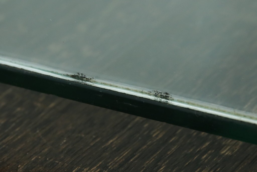 和製アンティーク　シンプルなデザインが取り入れやすい古い商店の卓上ガラスケース　(R-082175)