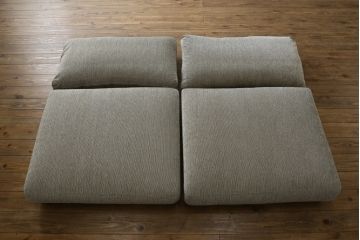 中古　美品　moda en casa(モーダ エン カーサ)　Wooden Stories(ウドゥン ストーリーズ)　sketch(スケッチ)　PONTE sofa(ポンテ ソファ)　優しい色合いのファブリックが魅力的な2.5人掛けソファ(2P、2.5P、3P、2人掛け、2.5人掛け、3人掛け、北欧)(定価約28万円)(R-082177)