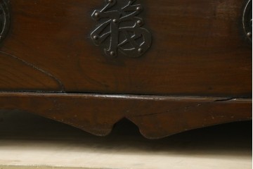 韓国アンティーク　希少な縦型　重厚な雰囲気あふれる2段作りの李朝バンダチ(バンダジ、半閉櫃、李朝箪笥、時代箪笥、収納箪笥、サイドキャビネット)(R-082179)
