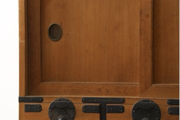 和製アンティーク　美品　檜(ヒノキ)材　時代の流れを感じる趣ある佇まいが魅力的な関西帳場箪笥(和箪笥、時代箪笥、収納タンス、整理たんす、引き出し、店舗什器)(R-082181)
