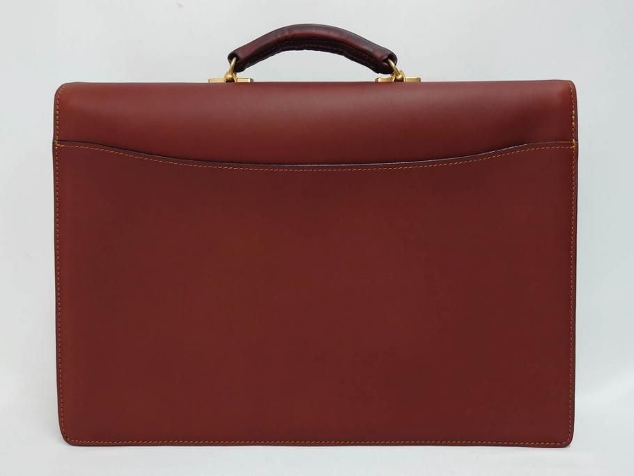 アメリカ製　Schlesinger(シュレジンジャー)　上品な佇まいの革製のダイヤルロック付きビジネスバッグ　(R-082189)