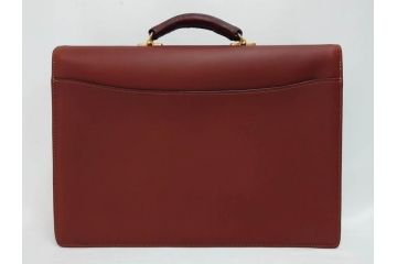 アメリカ製　Schlesinger(シュレジンジャー)　上品な佇まいの革製のダイヤルロック付きビジネスバッグ　(R-082189)