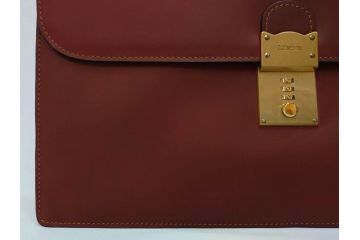 アメリカ製　Schlesinger(シュレジンジャー)　上品な佇まいの革製のダイヤルロック付きビジネスバッグ　(R-082189)