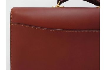 アメリカ製　Schlesinger(シュレジンジャー)　上品な佇まいの革製のダイヤルロック付きビジネスバッグ　(R-082189)