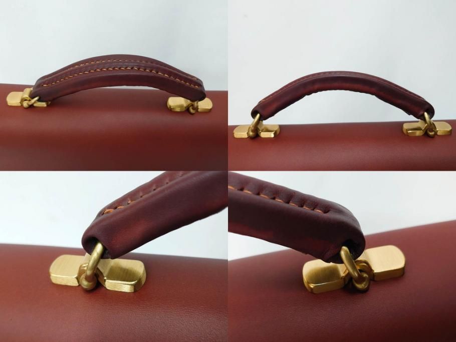 アメリカ製　Schlesinger(シュレジンジャー)　上品な佇まいの革製のダイヤルロック付きビジネスバッグ　(R-082189)